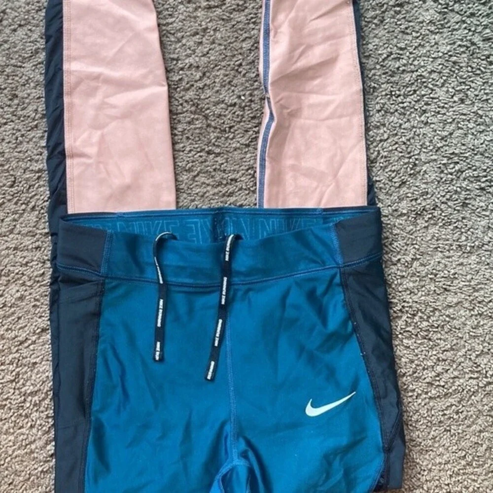Nike DriFit Size Small Teal Power Speed Tight Fit Legging athletic - Picture 3 of 8
